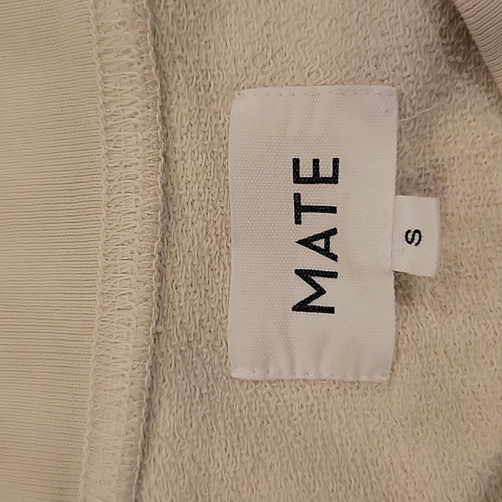 Mate The Label Crewneck Sweater Cream Moon Organic Cotton Small - Picture 3 of 4